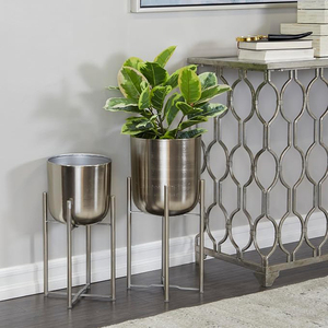 Metal Copper Planter Set of 2, Hammered Plant <b>Pots</b> Use as Vase Candle Holder Christmas Decor Metal Planter - Product Image 5