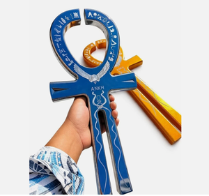 Juego de Diapasones Gigantes Ankh, 699 Hz y 288 Hz, Herramienta Manual para Equilibrar Chakras y Sanación Sonora Profunda - Product Image 4