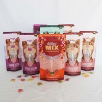 Pochette refermable personnalisée avec logo imprimé, fenêtre transparente, sac de qualité alimentaire pour nourriture pour chiens, chats et animaux de compagnie