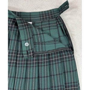 Vintage <b>Skirt</b> Womens Green Plaid Douglas Modern Tartan Wool Pleated <b>Girls</b> School Kilt Uniform - Product Image 3