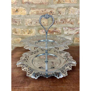 Le plus demandé 2 niveaux de haute qualité Partyware spécial en acier inoxydable gâteau support facile Portable Cupcakes plateau Cakestand meilleurs prix - Product Image 4