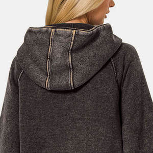 Sweat-shirt à capuche pour femme en molleton de coton doux, décontracté, pour l'hiver, confortable, style streetwear, tendance - Product Image 4