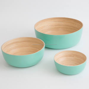 ชามไม้ไผ่ที่มีอยู่สำหรับการสั่งซื้อจำนวนมากจานเสิร์ฟแบบแฮนด์เมดเป็นมิตรต่อสิ่งแวดล้อมสำหรับรีสอร์ทโรงแรมคาเฟ่สั่งทำขนาด - Product Image 4