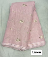 Tissu brodé en lin de qualité supérieure, artisanal, ethnique, pour femmes, conçu par des designers, pour fêtes et mariages, vente en gros, OEM, exportateur, fournisseur Inde