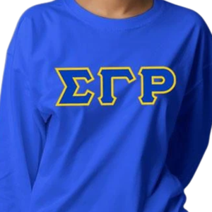เสื้อยืดแขนยาวพิมพ์ลายตัวอักษร Sigma Gamma Rho สำหรับผู้หญิง เสื้อยืดคอกลมสไตล์กรีก สำหรับชมรมนักศึกษา  เสื้อผ้าลำลองแนวสตรีทแวร์  รับทำโลโก้ตามสั่ง ขายส่ง - Product Image 6