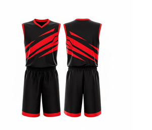 Uniforme de basket-ball imprimé numériquement, vêtements personnalisés entièrement sublimés pour maillot et short en polyester respirant et à séchage rapide pour hommes et femmes - Product Image 1