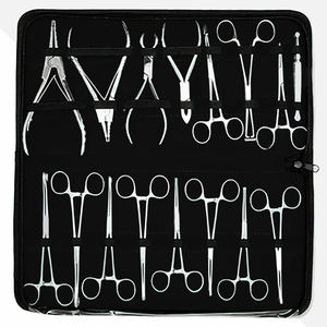 Kit d'outils professionnels de perçage corporel en acier inoxydable, ensemble d'instruments manuels avec poinçon dermique et forceps de perçage - Product Image 6