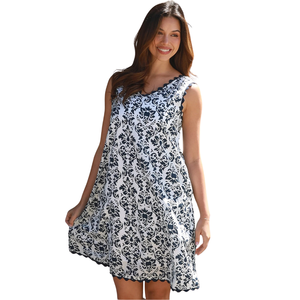 Mini vestido con estampado floral para mujer, vestido de moda con corte en A - Product Image 4