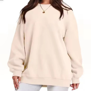 Light Blue Oversized Crewneck Sweatshirts Unisex Boxy Fit Hoodies Streetwear Apparel Wholesale Manufacturer Bulk Order Supplier - Product Image 2