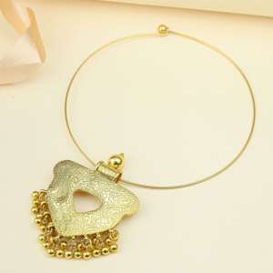 Designer 925 Sterling <b>Silver</b> Gold Plated Tribal Pendant Necklace with Bead Drop Women Jewelry - Product Image 3