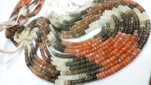 Perles de pierre de lune naturelle africaine, forme ronde, lisses, 5 à 7 mm, vendues par brin de 7 pouces de long - Product Image 2