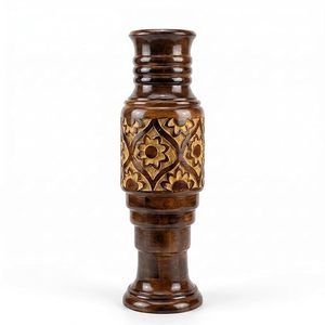 Jarrón de Bambú Repujado, Maceta Decorativa, Porta Flores, Decoración Vintage para el Hogar y Hoteles - Product Image 1