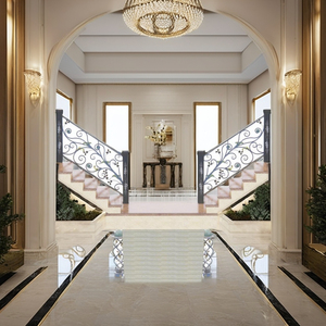 Handcrafted Wrought Iron Stair Rails Balcony Railings Elegant Design Premium Powder Coating Rust Resistant for Villa Modern - Product Image 2