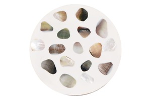 Juego de Posavasos Redondos Clásicos Ecológicos con Incrustaciones de Madreperla, Hechos a Mano, para Decoración de Mesa - Product Image 2