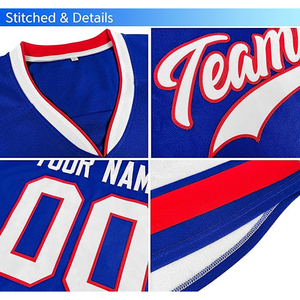 เสื้อฮอกกี้น้ำแข็งแบบสั่งทำพิเศษ สไตล์ทีมชาติสหรัฐอเมริกา พิมพ์ลายแบบ Sublimation ปักลาย 3 มิติ แห้งเร็ว สำหรับผู้ใหญ่ทุกเพศ ชุดกีฬาแบบกำหนดเอง - Product Image 6