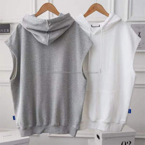 Cotton Made Quick Dry Gym Tank Top Running Women Bodybuilding Fitness <b>Sleeveless</b> <b>Hoodies</b> Grey Dye Casual Wear <b>Sleeveless</b> Hoodie - Product Image 3