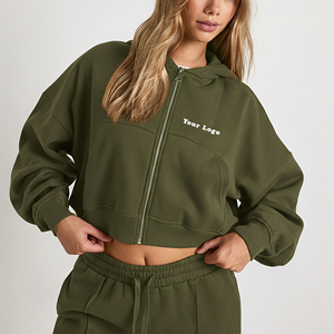 Novedades: Sudadera con capucha y cremallera de estilo urbano, color liso, diseño de última moda, ideal para entrenamiento y jogging. - Product Image 1