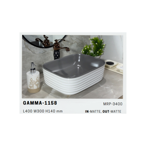 Lavabo de Cerámica Artístico Gamma s 06 para Baño Contemporáneo - Product Image 3