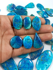 Piedra Preciosa Natural de Shattuckita, Cabujón de Cristal Curativo para Joyería, Gemas Sueltas - Product Image 1