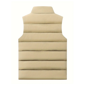 2026 Latest Wholesale High Quality Custom Made Mens <b>Waterproof</b> Windproof Canvas Winter Puffer Vest Casual Breathable Sleeveless - Product Image 2