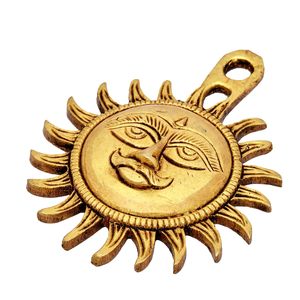 Décoration murale en laiton sculpté en forme de soleil, style vintage, pour entrée de maison ou salon - Product Image 3