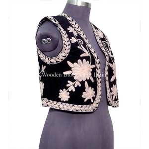 เสื้อกั๊กปักลายดอกไม้ฤดูหนาวแบบยั่งยืน  บุด้วยผ้าฝ้ายคอตตอนสไตล์วินเทจ  ให้ความสบายเหมือนเสื้อโค้ท สำหรับผู้หญิง - Product Image 6