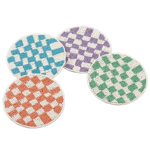 Stylish Handmade Glass Seed <b>Beads</b> <b>Coaster</b> With Artistic Craftsmanship Suitable For Hotels Restaurants And Home Use - Product Image 4