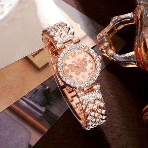 192056 Zinc Alloy Dial and Rhinestone Bracelet <b>Necklace</b> Earrings Jewelry for Women - Product Image 5