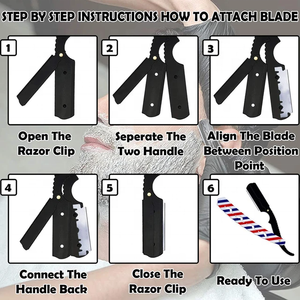 Navajas de Afeitar Profesionales para Hombre al por Mayor, de Madera y Acero Inoxidable, Tamaño Personalizado, para Barbería, Corte Recto, para Salón, Cuerpo y Rostro - Product Image 2