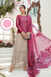 Superbes styles de costumes pour femmes avec broderie intégrale en filet et travail manuel - Product Image 2