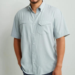 T-shirt de pêche pour homme, logo personnalisé, séchage rapide, UPF 50+, fermeture à enfiler, couleur et taille personnalisables - Vêtements de pêche en gros - Product Image 1