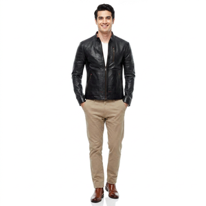 Fully Customized Genuine <b>Men</b> <b>Leather</b> <b>Jackets</b> Made Best Quality Material Cheap Low Price <b>Leather</b> <b>jacket</b> for <b>men</b> - Product Image 4