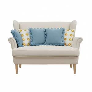 Juego de 5 Fundas de Almohada SOGA Azul Cielo Retro con Diseño de Margaritas, Texturizadas con Adorno de Pompones para Decoración del Hogar - Product Image 1