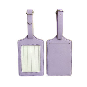 Wholesale Rate Good Quality Genuine Leather Luggage Tag Name holder for Travel Bag Customized Logo Best Quality PU Leather Tag - Product Image 5