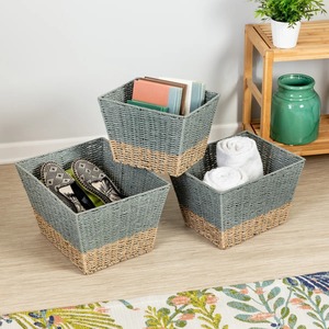 Seagrass Nesting <b>Baskets</b> Set of 3 Handmade <b>Storage</b> <b>Basket</b> Wholesale eco-friendly Made in Vietnam - Product Image 2
