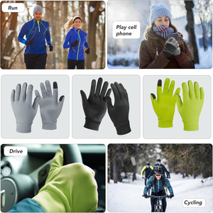 Gants légers pour la course à pied et le cyclisme, doublures de gants compatibles avec les écrans tactiles pour hommes et femmes - Product Image 2