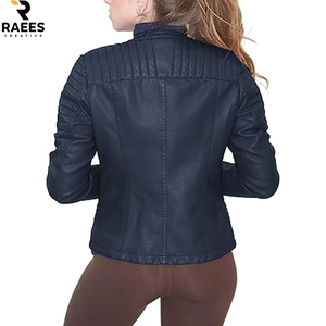 Chaqueta parka de piel sintética para mujer, talla grande, con cremallera, estilo motociclista, chaqueta para mujer, muy vendida. - Product Image 2