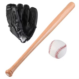 Hot Selling Professional Wholesale Wooden <b>Baseball</b> Bat Set With Mittens - Product Image 1