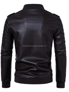 Chaqueta de moda de cuero de calidad superior para hombre, el mejor diseño con cuello levantado, precio de venta caliente, chaqueta de cuero personalizable para hombre - Product Image 4