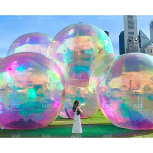 Boules de Noël et de mariage en PVC effet miroir, décorations argentées, roses, dorées, rouges, grandes, brillantes, imperméables, gonflables, ballons réfléchissants - Product Image 6