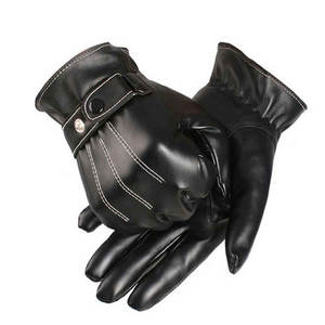 Gants en cuir pour hommes, doux, chauds, élégants, pour l'hiver, décontractés, confortables, pour tous les jours, gants en cuir d'hiver pour hommes - Product Image 1