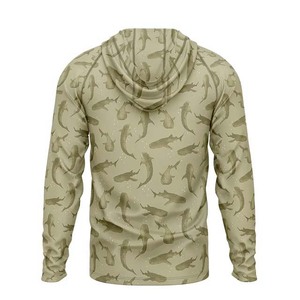 Sudadera de Pesca de Manga Larga para Hombre, Estampado de Tiburón por Sublimación, Protección UPF 50, Ropa de Poliéster de Secado Rápido - Product Image 2