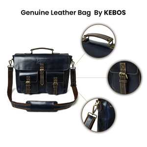 Bolso de cuero genuino de estilo popular, de lujo, ecológico, con cierre de cremallera y cierre de broche, para portátil, a precio de mayoreo. - Product Image 6