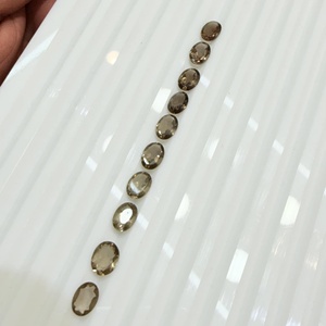 พลอยควอตซ์สโมคกี้สีน้ำตาลธรรมชาติทรงรีสำหรับทำเครื่องประดับ AJ Gems จากราชสถาน แบบคาโบชอง - Product Image 3