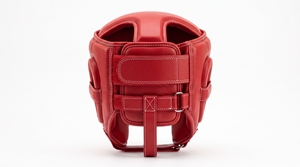 Protège-tête en cuir rouge unisexe, équipement d'entraînement de protection complète - Product Image 2