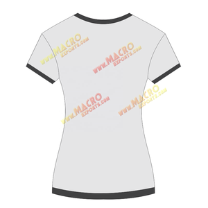 Camisetas suaves de algodón orgánico liso para mujer, camisetas con logotipo para mujer, Jersey blanco, cuello redondo, Formal, en blanco, servicio OEM para adultos - Product Image 3