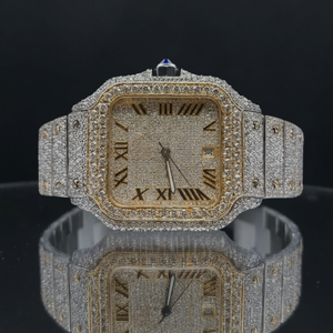 High premium Quality Hot Selling Business Square <b>Case</b> Moissanite <b>Watch</b> Men's Stainless Steel Iced Out - Product Image 4