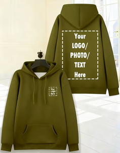 Sudadera con Capucha de Alta Calidad, 300gsm, Tejido Grueso de Poliéster/Algodón, Transpirable, Estilo Francés, Hombros Caídos, Sin Cordones, Talla Grande - Product Image 3