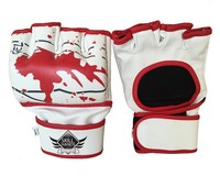 Guantes de Entrenamiento de MMA de Medio Dedo en Cuero con Cierre de Muñeca para Artes Marciales y Uso en Exteriores para Adultos