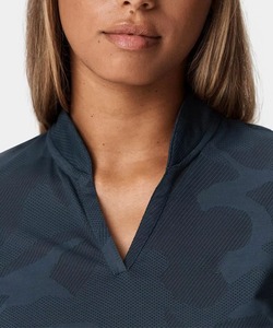Polo de mujer con cuello en contraste, Polo de mujer con abertura lateral, Polo de mujer con bajo curvo, Polo de mujer de corte largo - Product Image 6